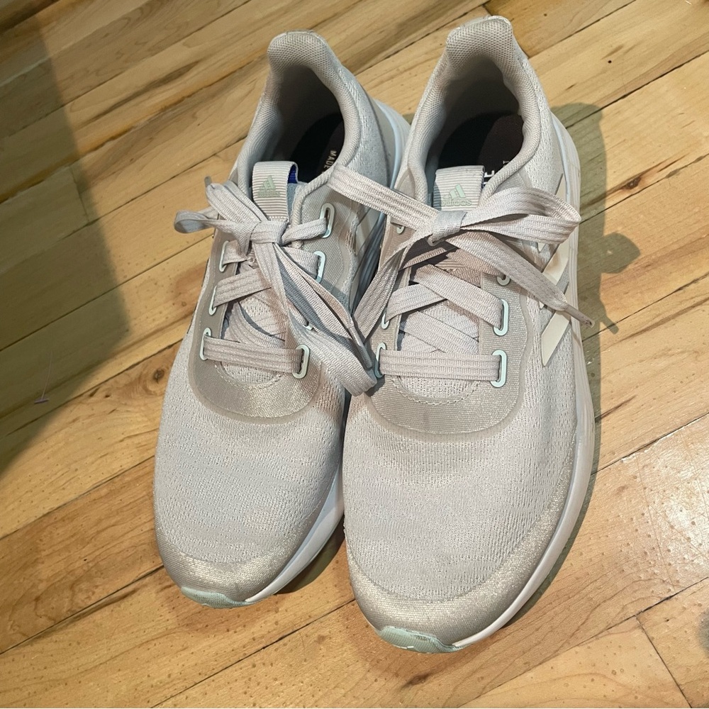 Adidas Womens Q46322 Grey Mint QT Racer Sport Low Top Size 8 Running Shoes‎